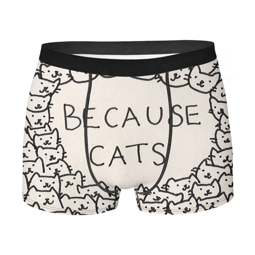Because Cat Men'S Boxer Briefs