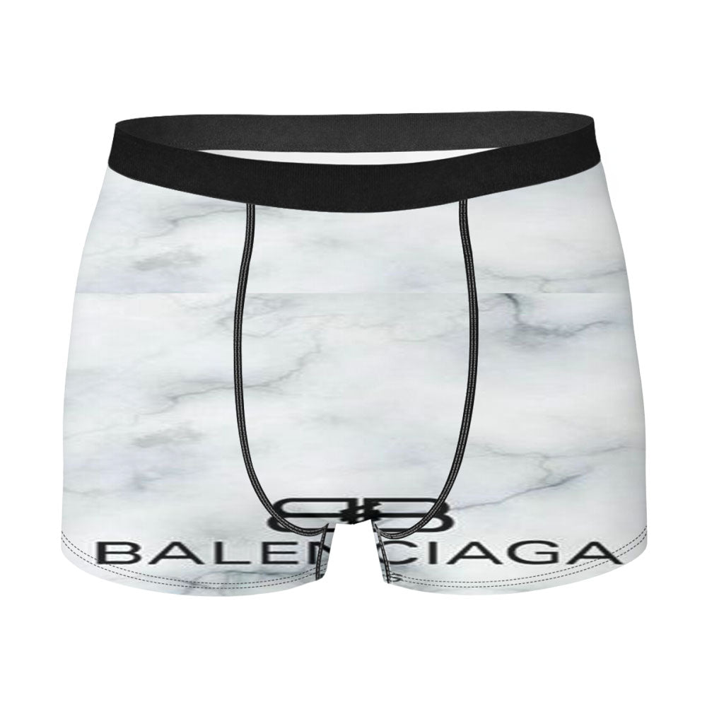Belenciaga Paris Marble Art Men'S Boxer Briefs