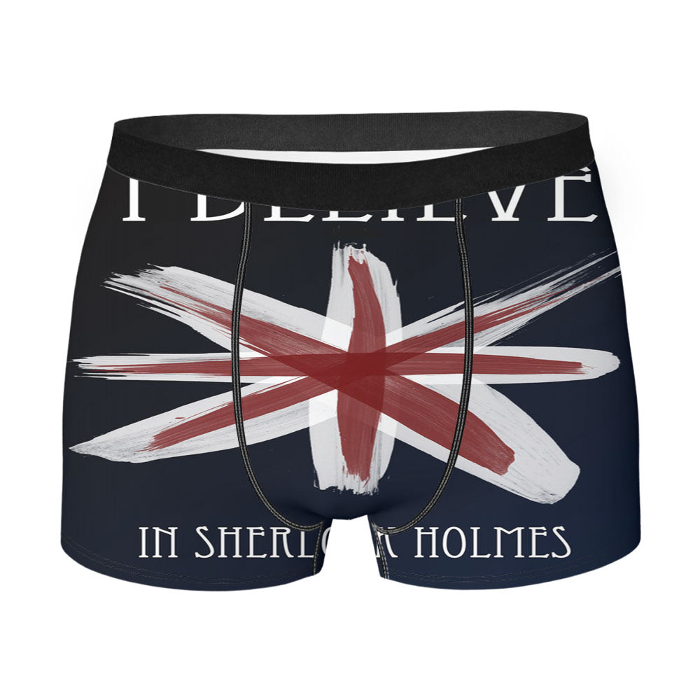 Believe In Sherlock Holmes Men'S Boxer Briefs