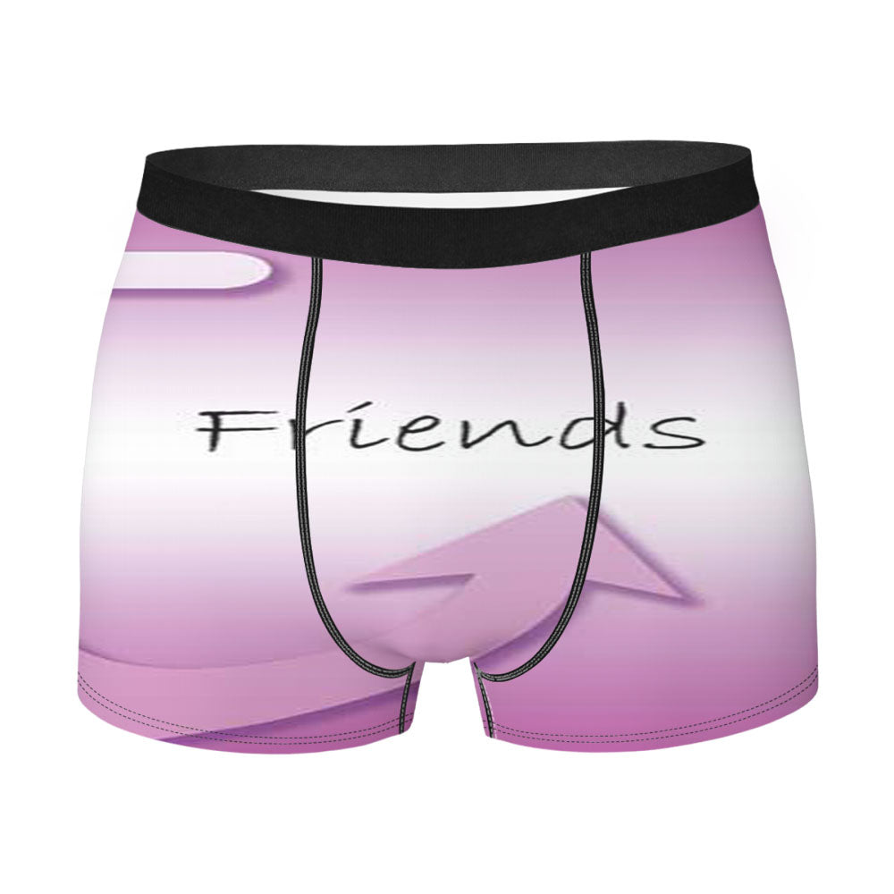 Best Friends Pink Anchor Right Men'S Boxer Briefs