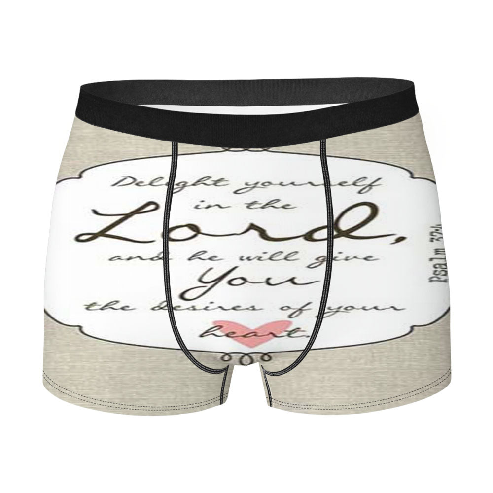 Bible Verse Delight Yourself Men'S Boxer Briefs