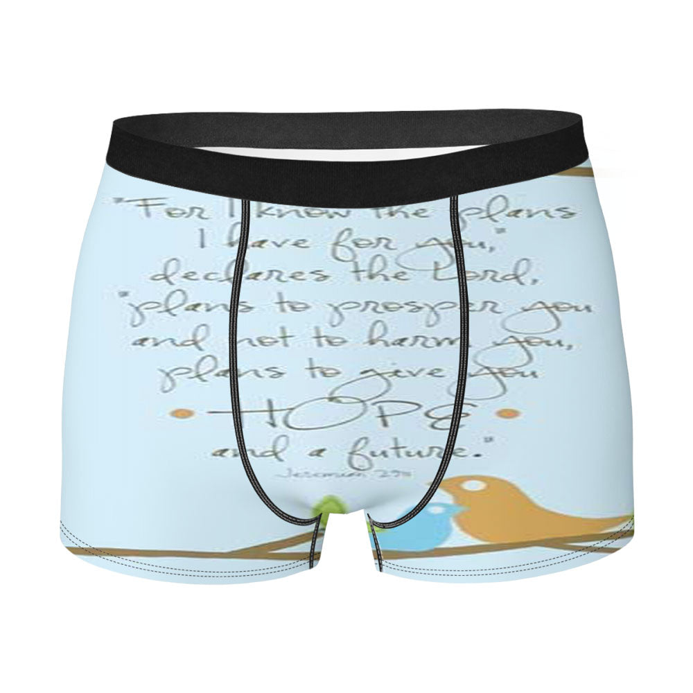 Bible Verse For I Know The Plans Men'S Boxer Briefs