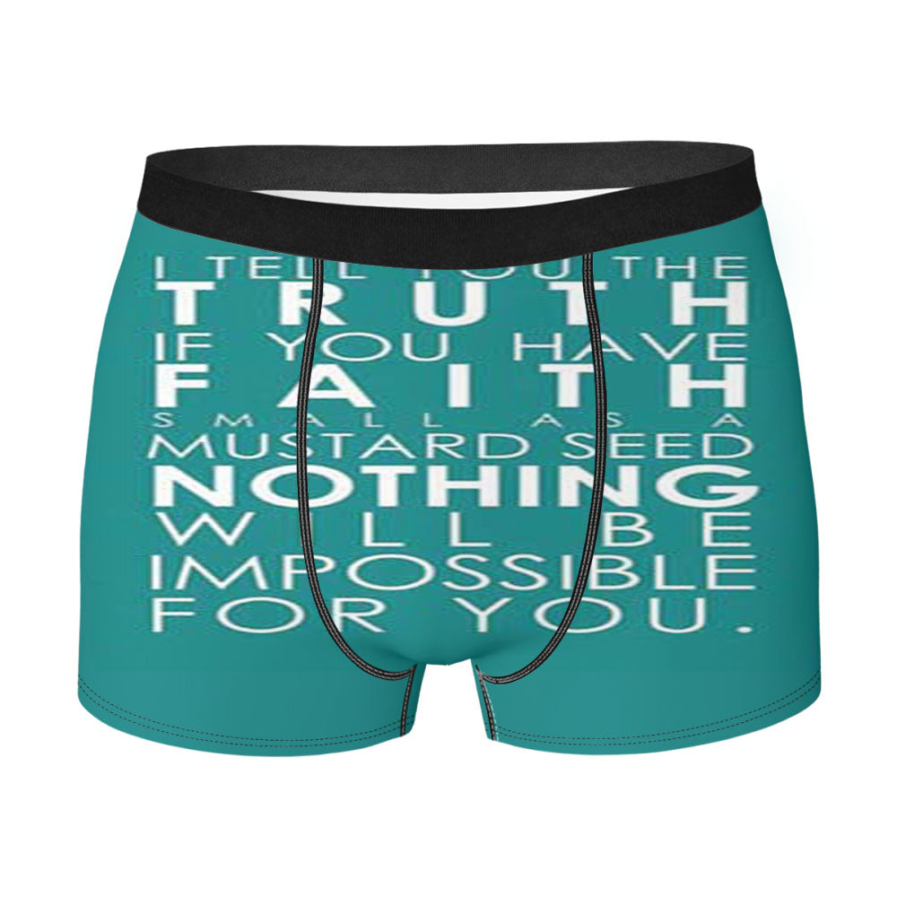 Bible Verse I Tell You The Truth Men'S Boxer Briefs