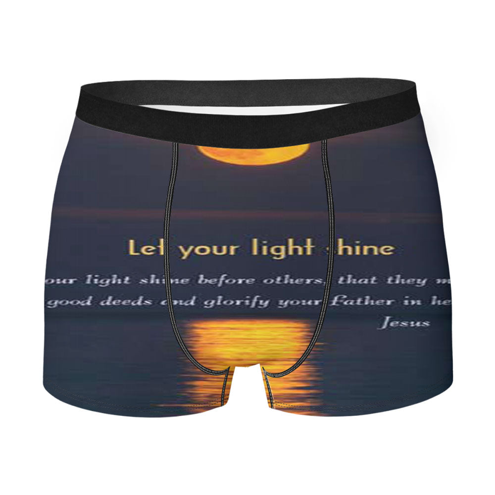 Bible Verse Let Your Light Shine Men'S Boxer Briefs