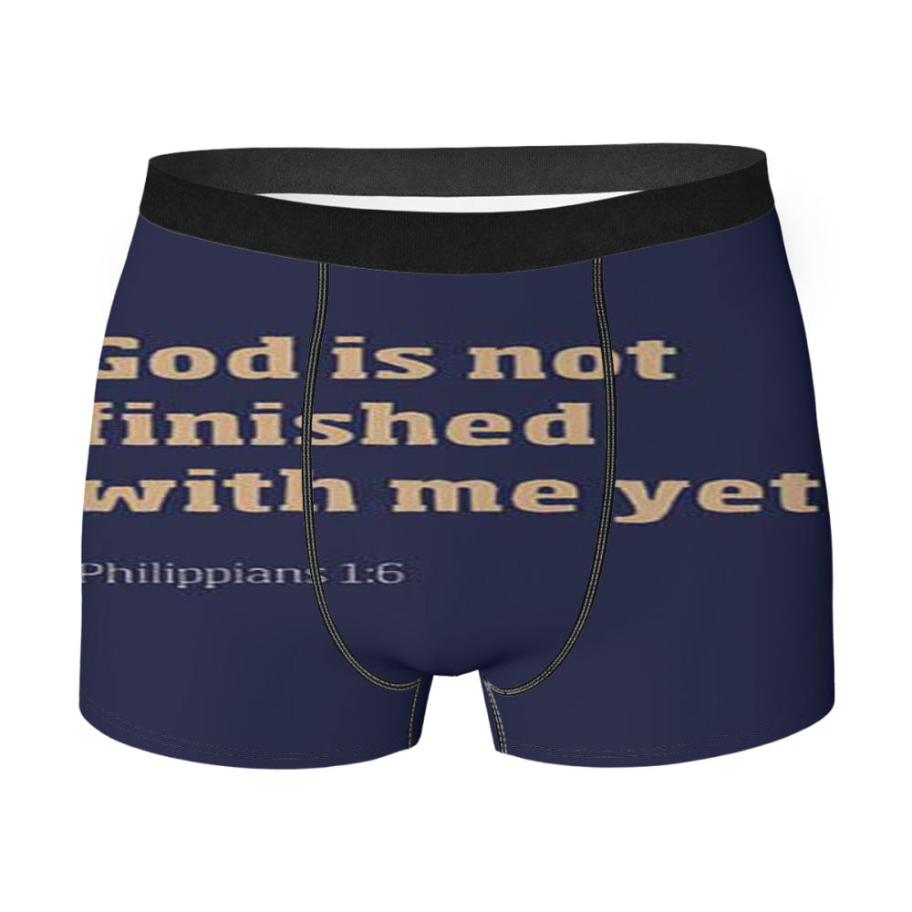 Bible Verse Not Finished Yet Men'S Boxer Briefs
