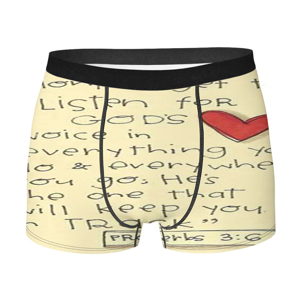 Bible Verse Proverbs 36 Men'S Boxer Briefs
