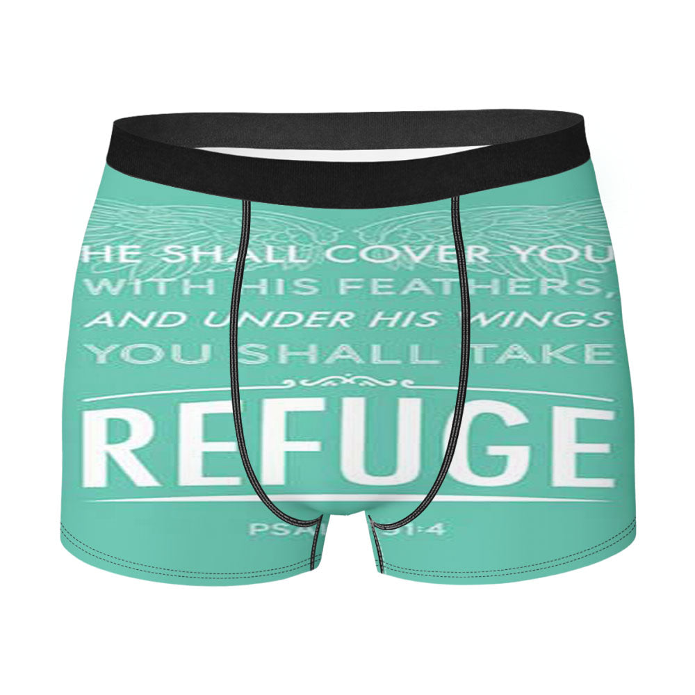 Bible Verse Refuge Men'S Boxer Briefs