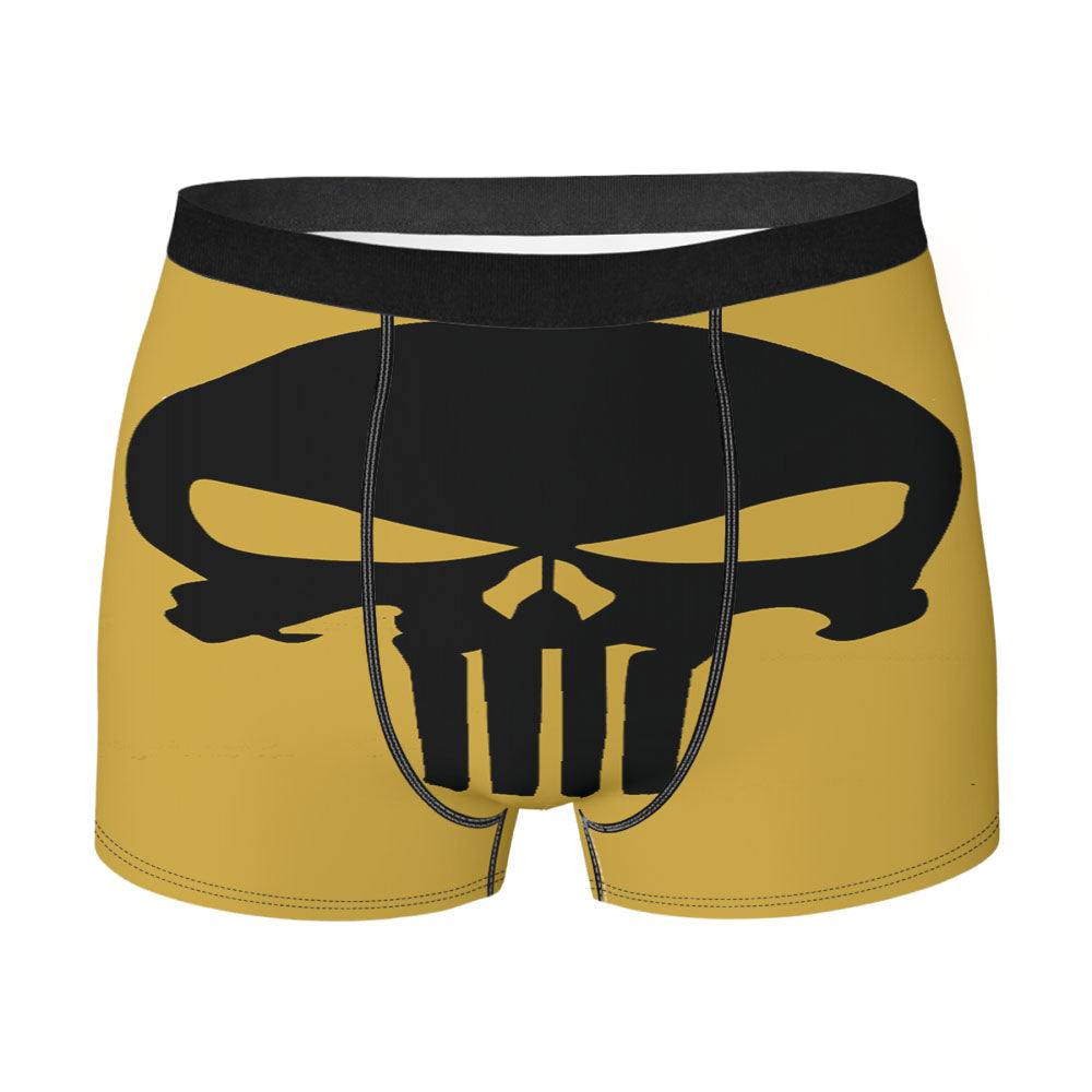 Black Image On Gold Texture Men'S Boxer Briefs