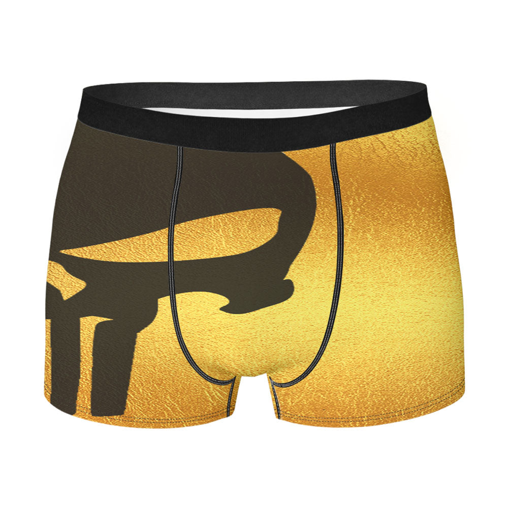 Black Image On Gold Texture 2 Men'S Boxer Briefs