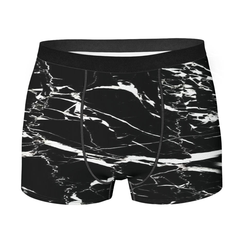 Black Marble Men'S Boxer Briefs