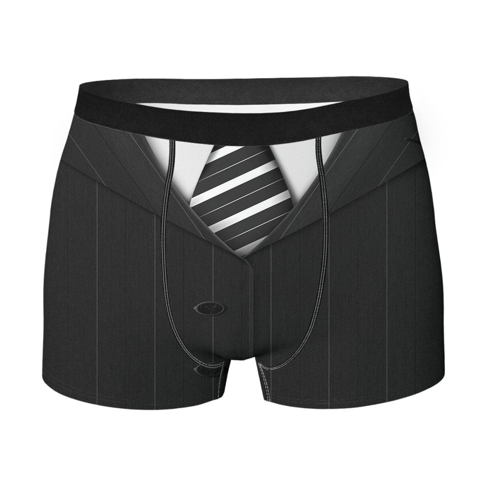 Black Suit Men'S Boxer Briefs