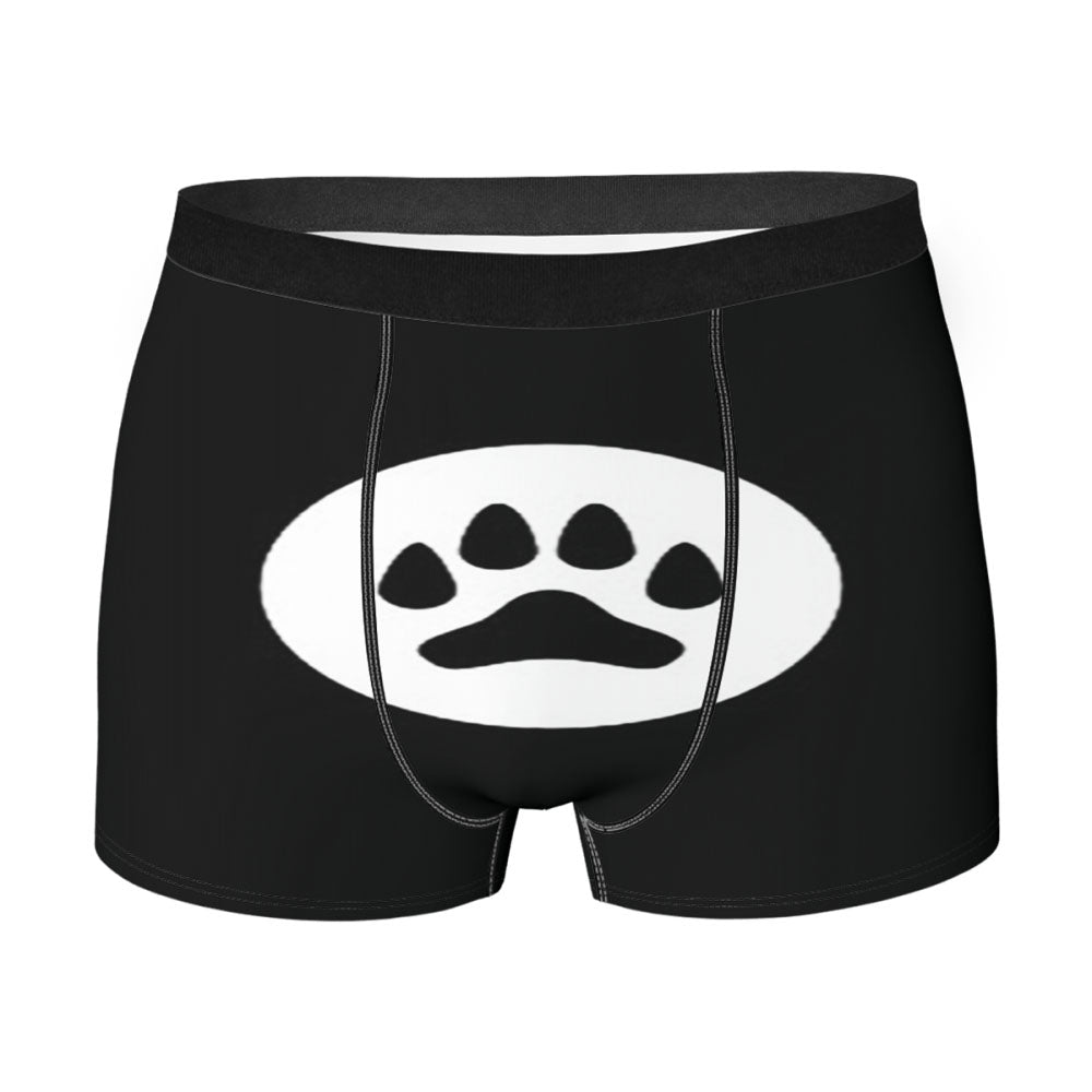 Black White Dog Paw Men'S Boxer Briefs