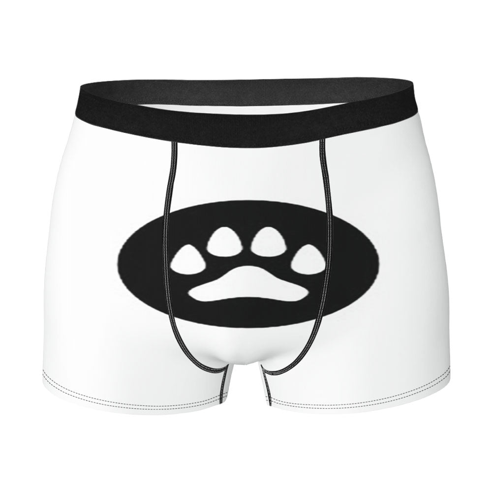 Black White Paw Men'S Boxer Briefs