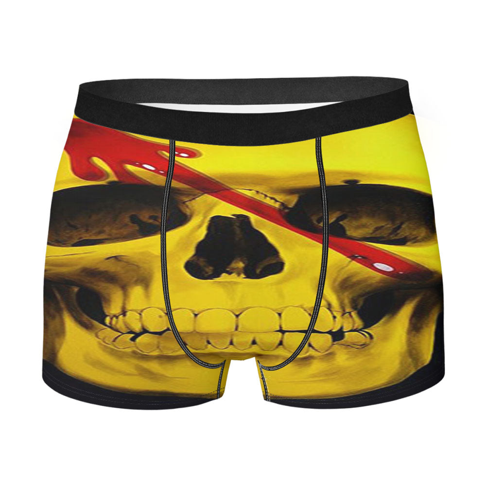 Blood Skull Yellow Men'S Boxer Briefs