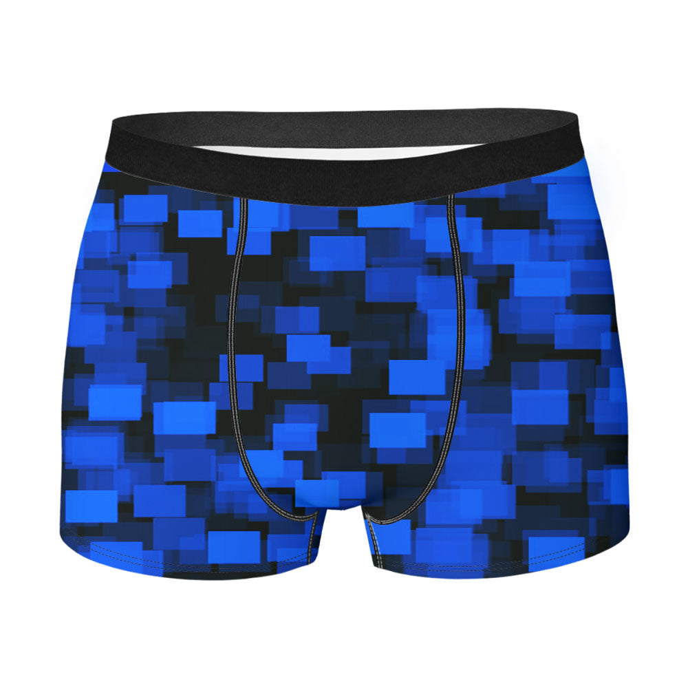 Blue Cuboids Men'S Boxer Briefs