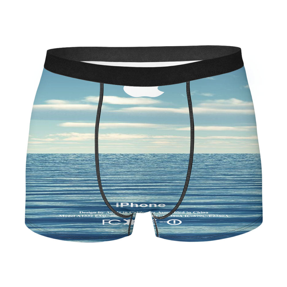 Blue Ocean Beach Bokeh Men'S Boxer Briefs