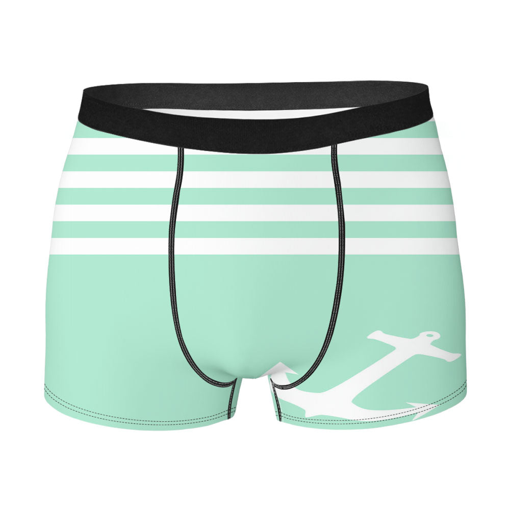 Blue Tiffany Anchor Men'S Boxer Briefs