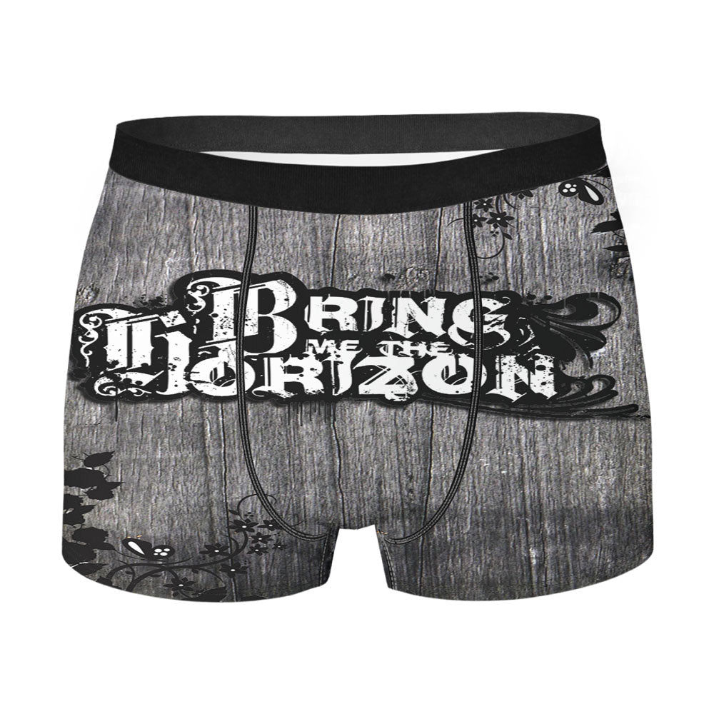 Bmth On Grey Wood N Shilouette Men'S Boxer Briefs