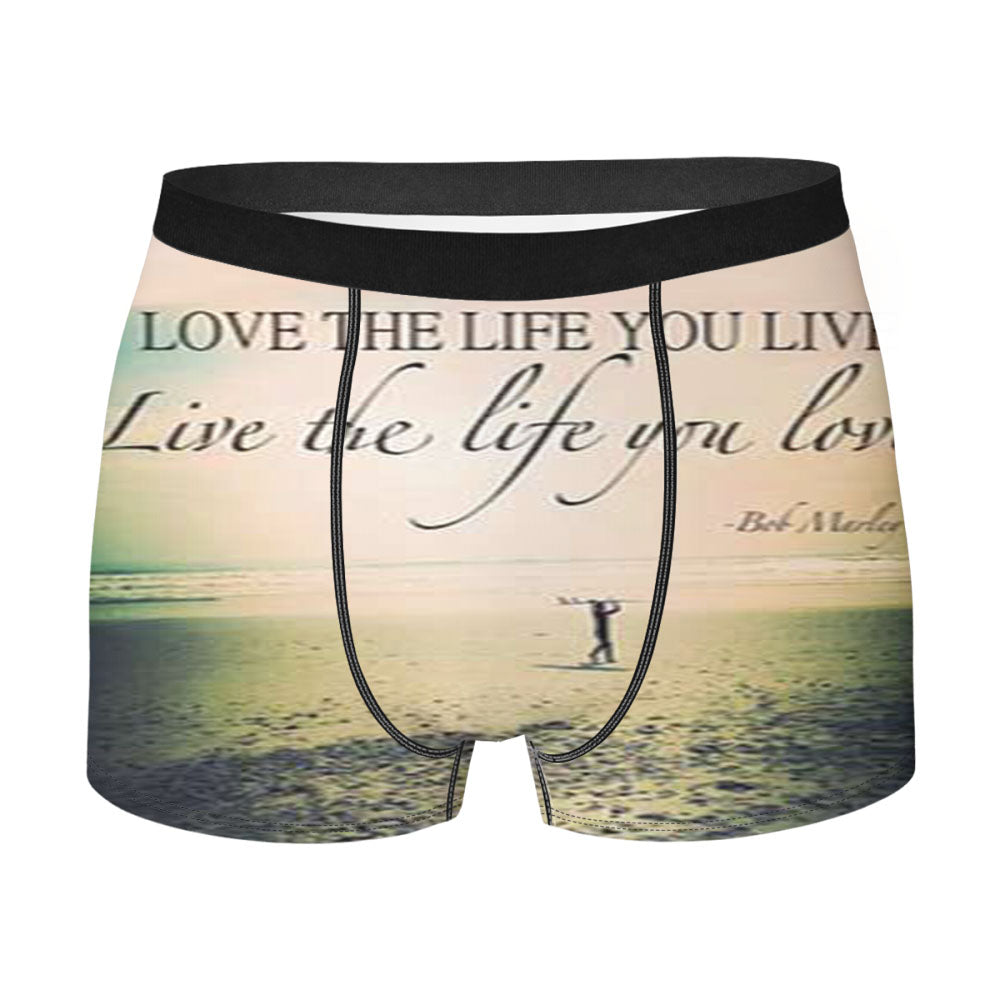 Bob Marley Beach Quote Men'S Boxer Briefs