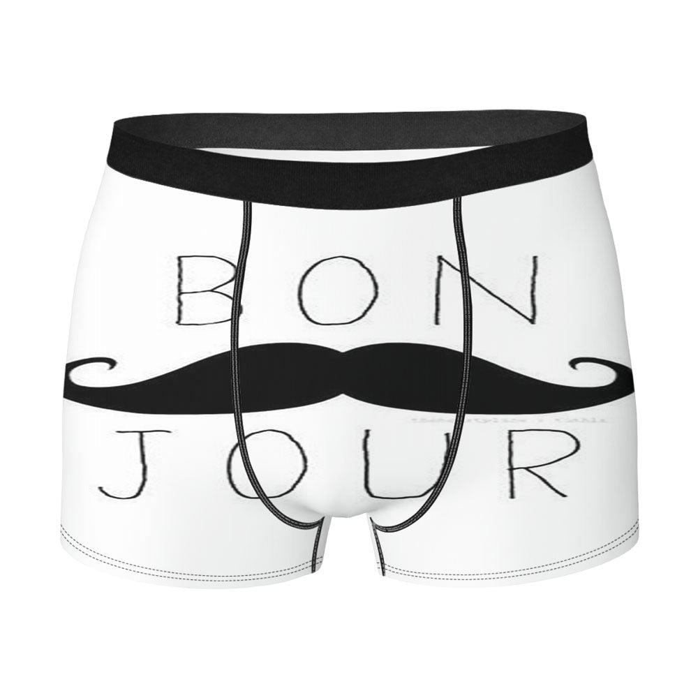 Bon Jour Moustache Men'S Boxer Briefs