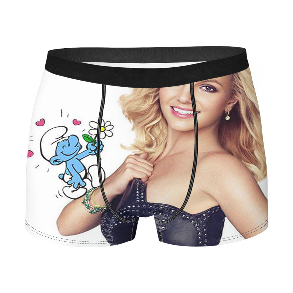 Britney Spears And Smurfs Men'S Boxer Briefs