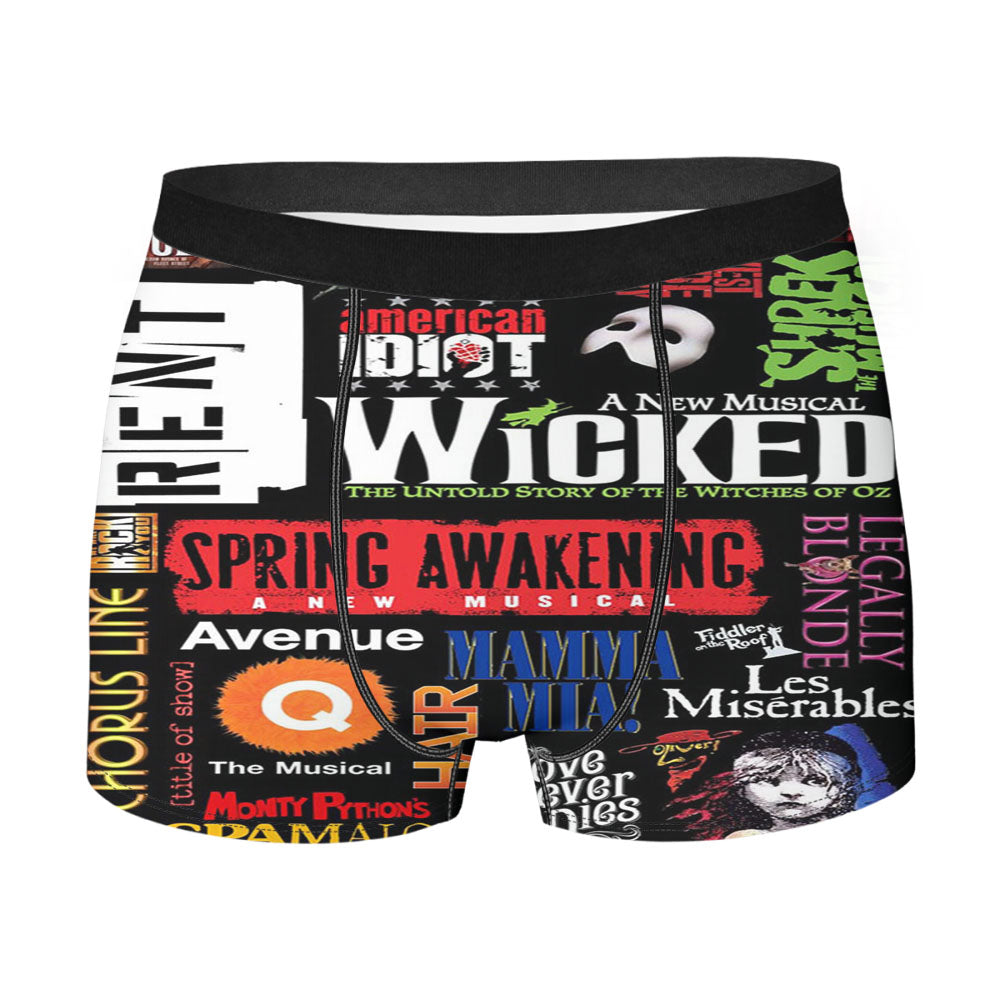Broadway Musical Collage Art Men'S Boxer Briefs