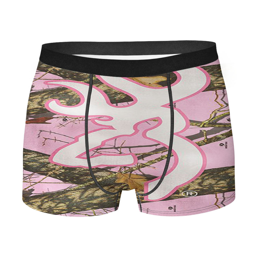 Browning Buckmark Pink Camo White Beach Towel Men'S Boxer Briefs
