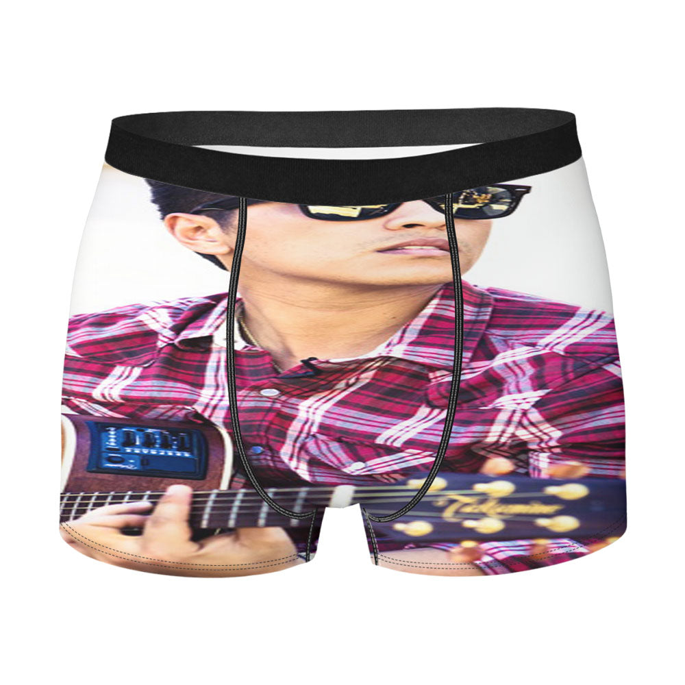 Bruno Mars Playing Guitar Men'S Boxer Briefs