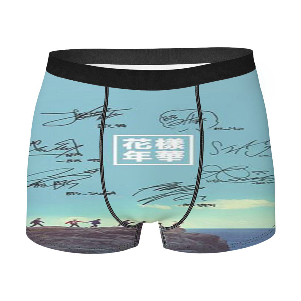 Bts Bangtan Boys Crew Sign Men'S Boxer Briefs