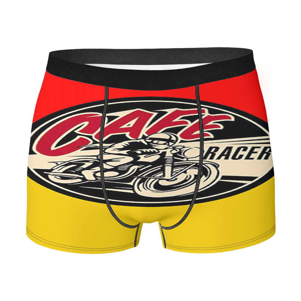 Cafe Race Red And Yellow Men'S Boxer Briefs