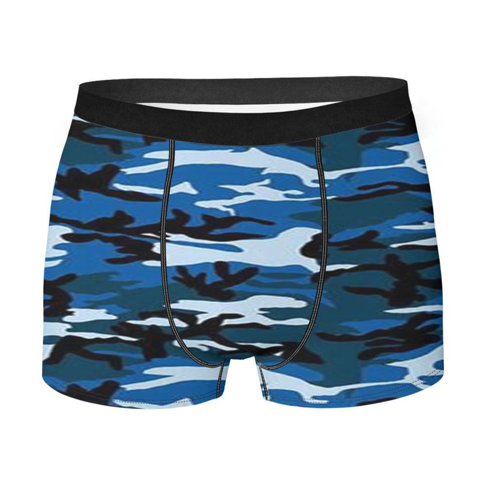 Camouflage Army Blue Men'S Boxer Briefs