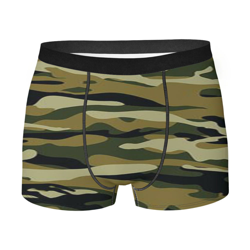 Camouflage Army Brown Men'S Boxer Briefs