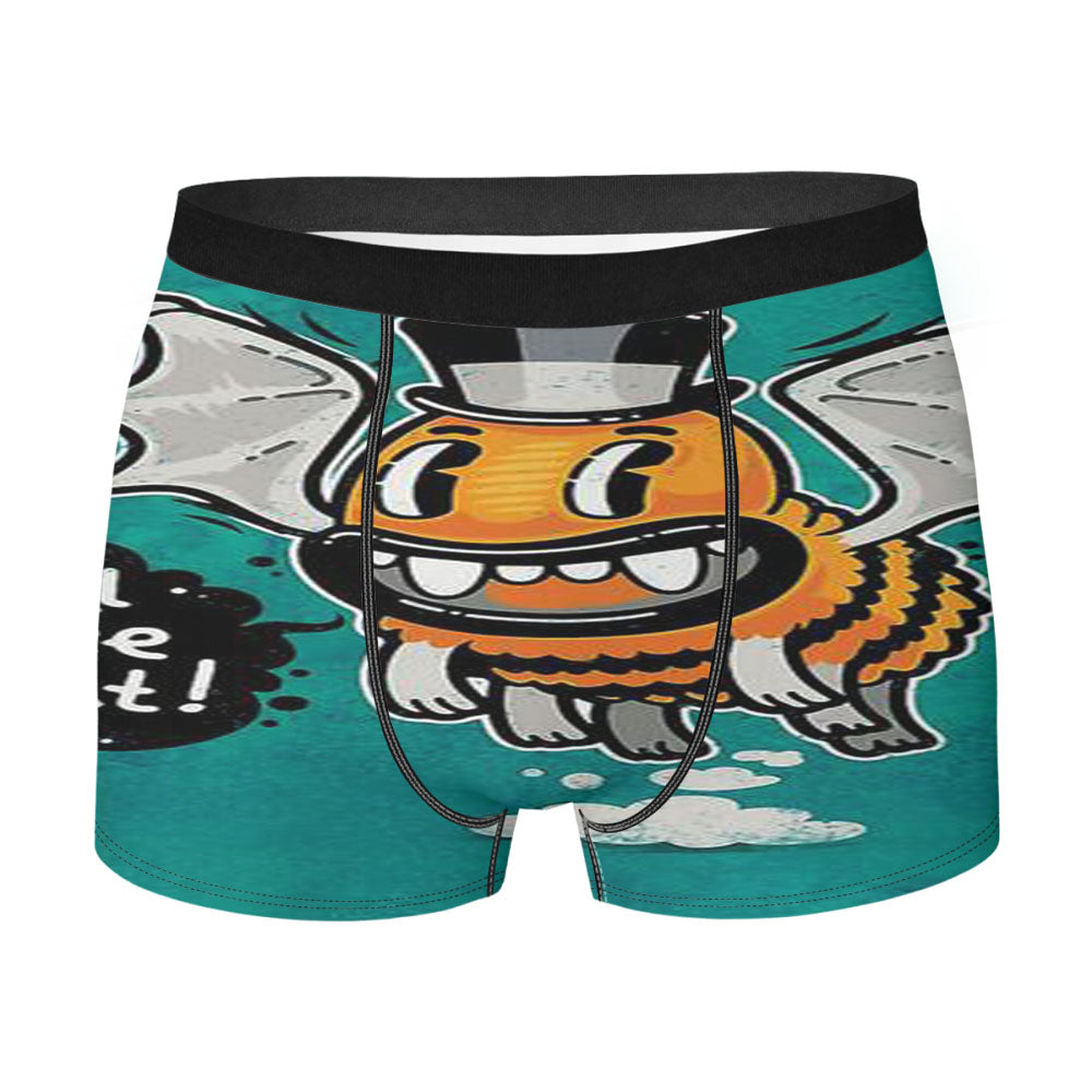 Cartoon Monster I_Ll Bee Bat Men'S Boxer Briefs