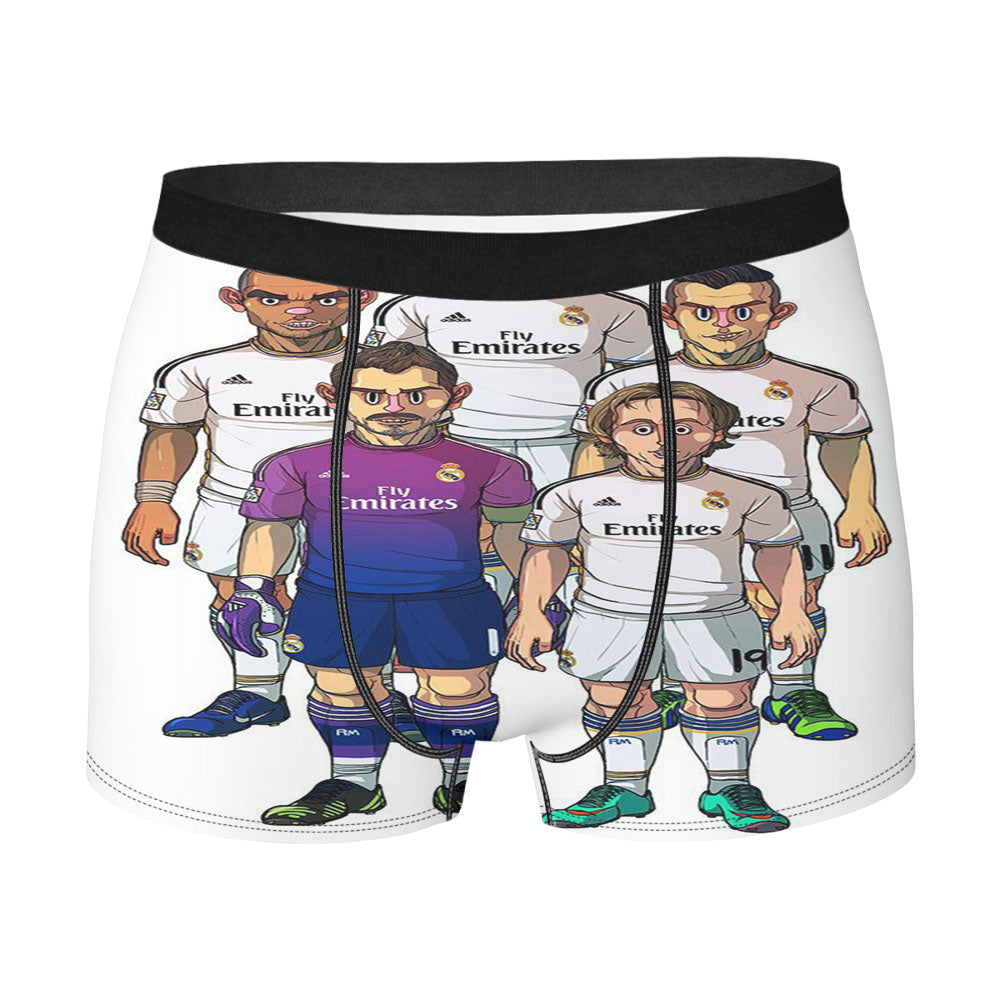 Cartoon Real Madrid Men'S Boxer Briefs