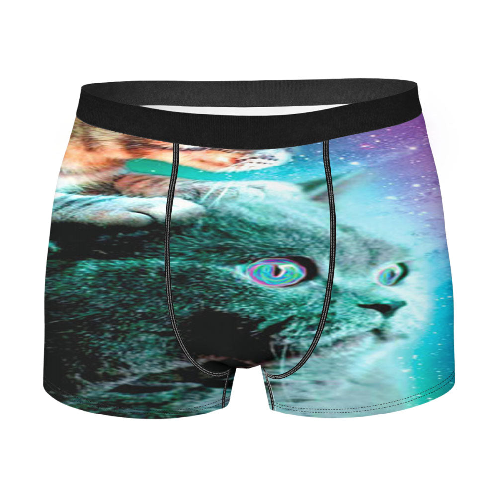 Cat & Kitten Stellar Nebula Men'S Boxer Briefs
