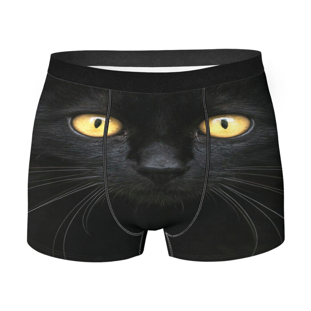Cat Black Eyes Men'S Boxer Briefs