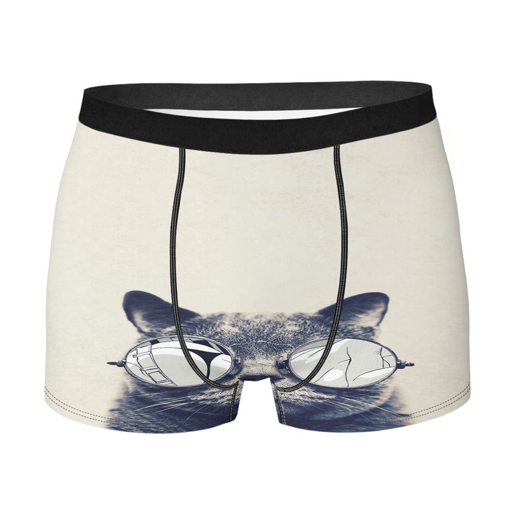 Cat Glasses- Men'S Boxer Briefs