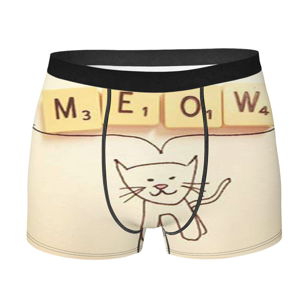Cat Meow Scrabble Men'S Boxer Briefs