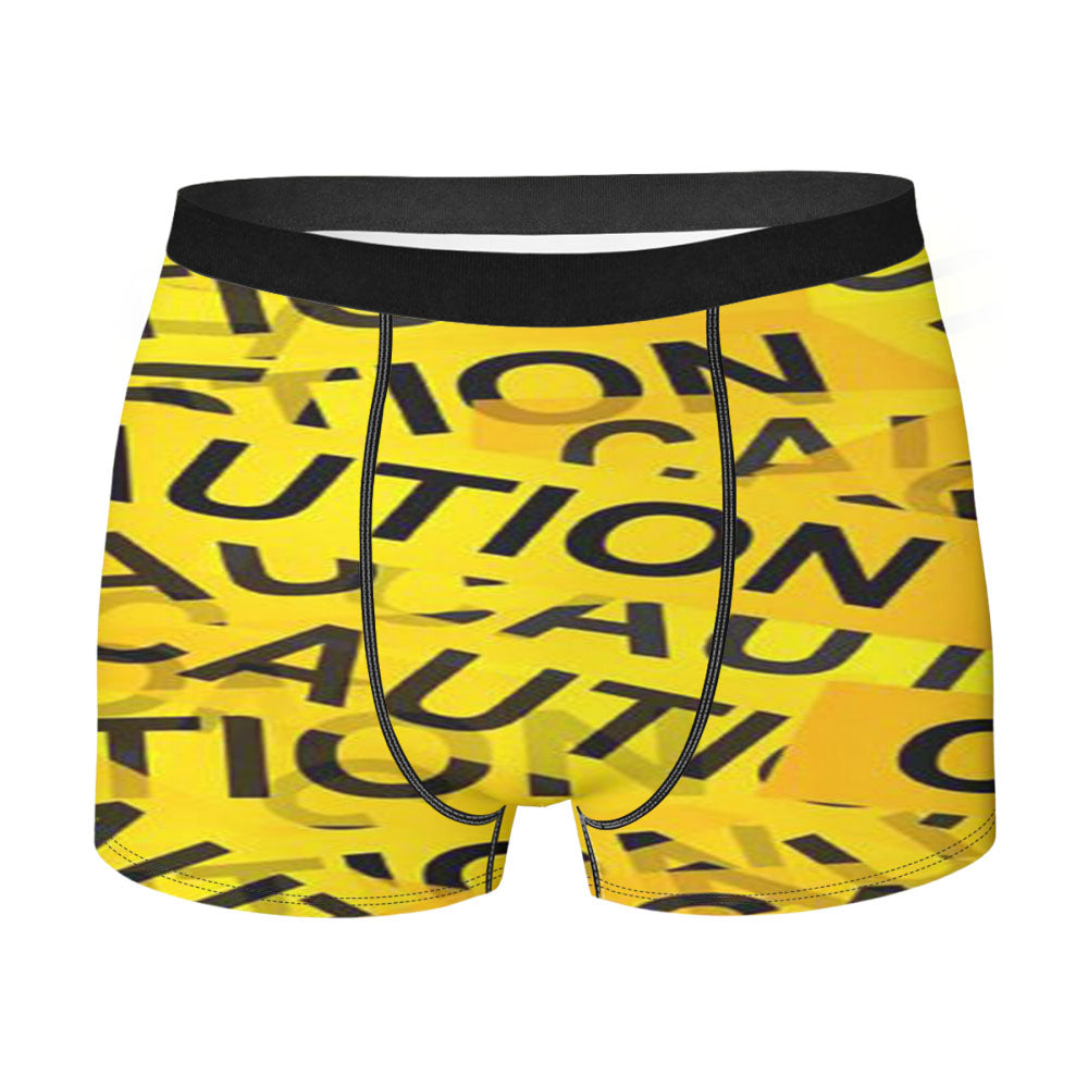 Caution Street Sign Men'S Boxer Briefs
