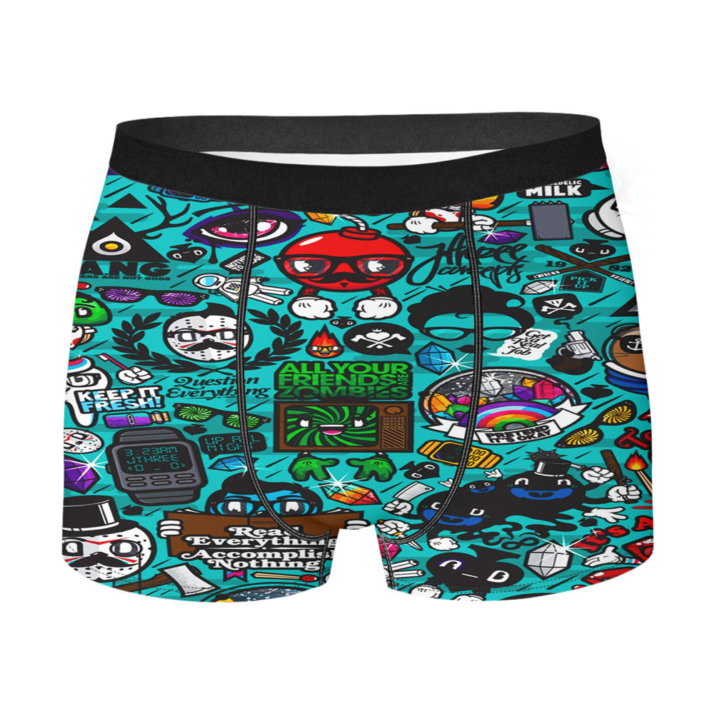 Characters Icons Collage Men'S Boxer Briefs