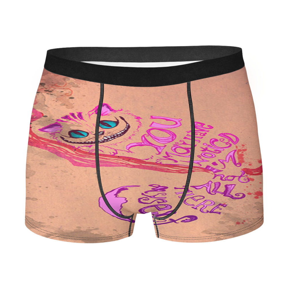 Chelshire Cat Quote Men'S Boxer Briefs