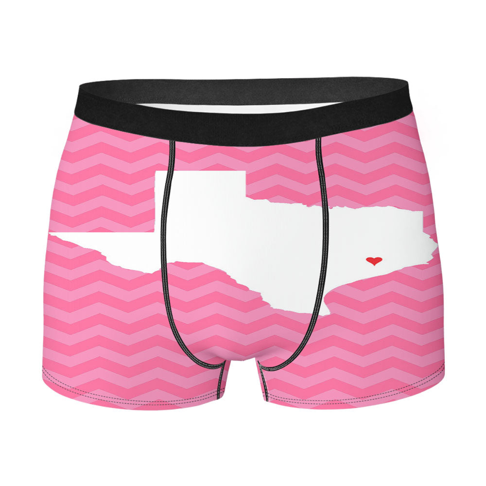 Chevron State Love Men'S Boxer Briefs