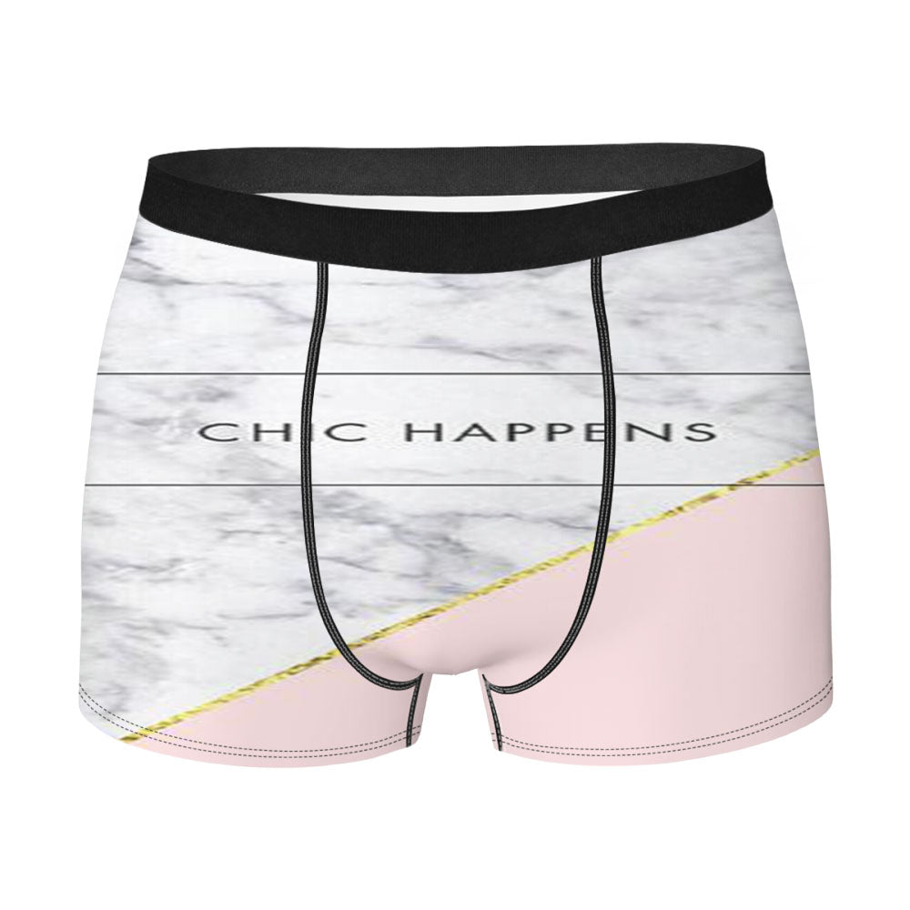 Chic Happens Rose Gold Men'S Boxer Briefs