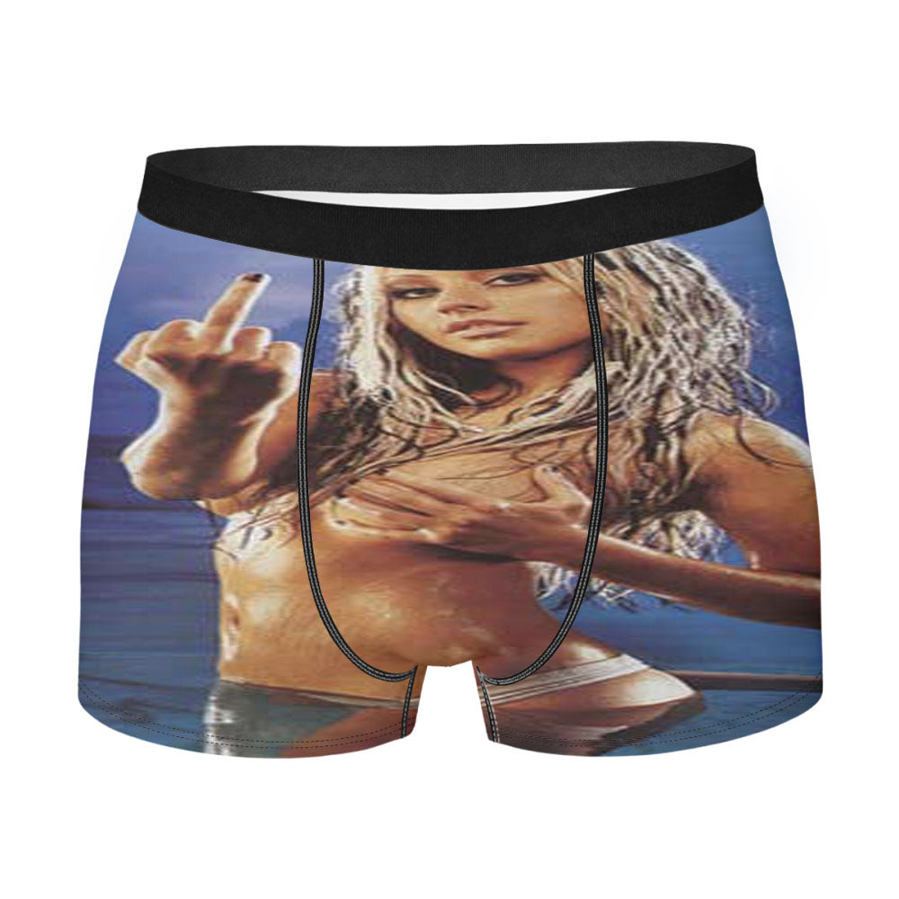 Christina Aguilera Middle Finger Men'S Boxer Briefs