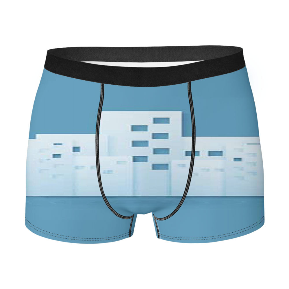 City Cutout Blues Men'S Boxer Briefs