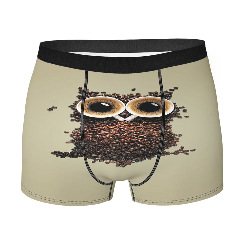 Coffee Owl Men'S Boxer Briefs