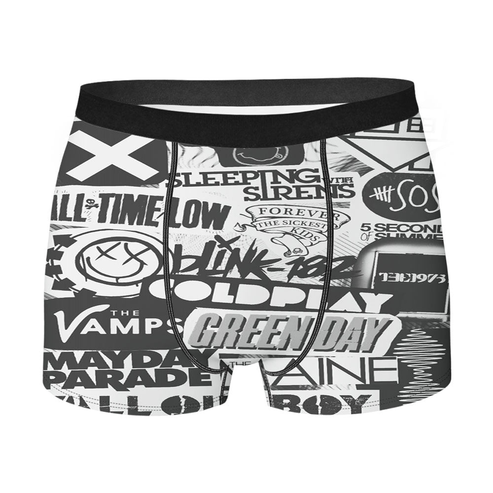 Collage Of Various Bands Men'S Boxer Briefs