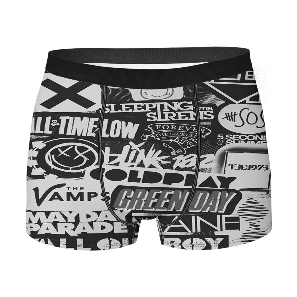 Collage Of Various Bands 2 Men'S Boxer Briefs