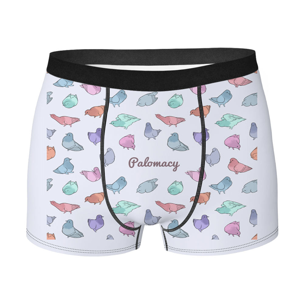 Colorful Flock Of Pigeons Men'S Boxer Briefs