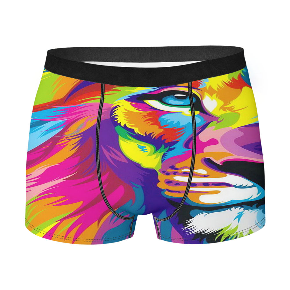 Colorful Lion Men'S Boxer Briefs